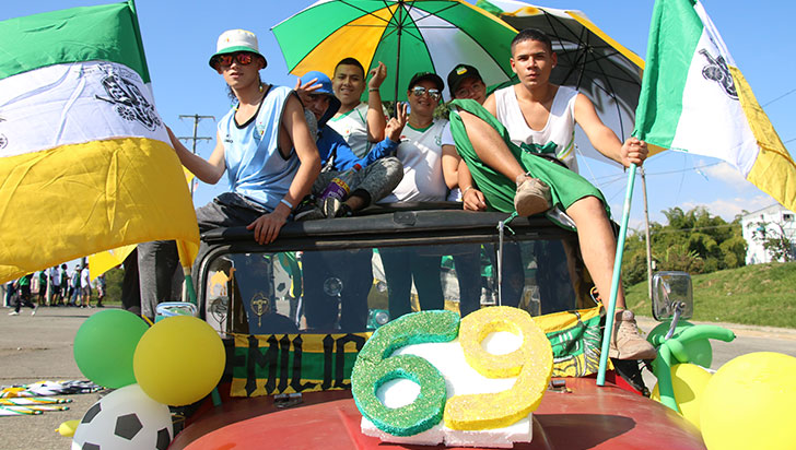 Â¡Con caravana celebraron los 69 aÃ±os del Deportes QuindÃ­o!