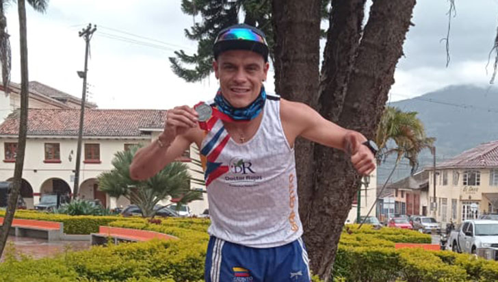 Felipe Delgado Mejía, oro en Trail Runing