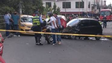 Accidente de tránsito en el barrio La Patria dejó a 5 personas lesionadas