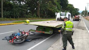 Identificado motociclista fallecido en accidente de tránsito vía a La Tebaida