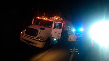 Copiloto de camión murió tras, al parecer, lanzarse del vehículo en movimiento
