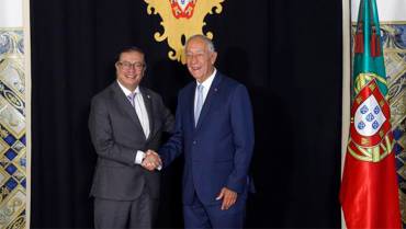 En su último día de visita, Petro se reune con el presidente Luso en Portugal