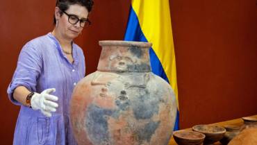 Colombia recupera 12 piezas de patrimonio arqueológico que estaban en Costa Rica