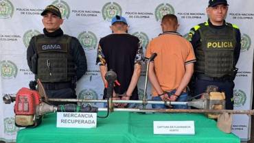 Dos hombres fueron capturados en flagrancia tras hurto en Montenegro